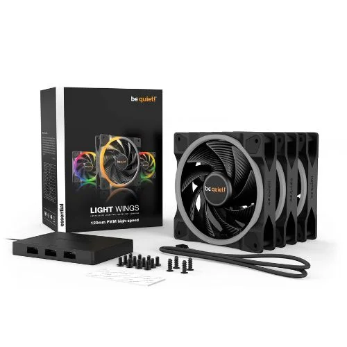 Be Quiet Light Wings ARGB 120mm PWM Triple Pack Cabinet Fan